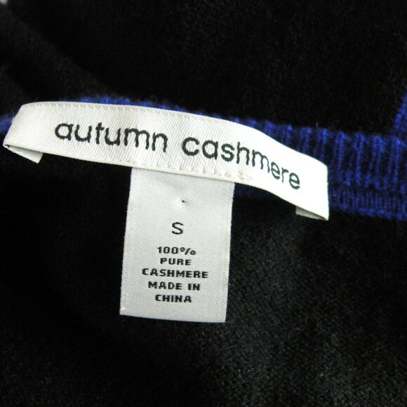 Autumn Cashmere Color Block Sweater 100% Cashmere Crew neck S - Picture 5 of 6